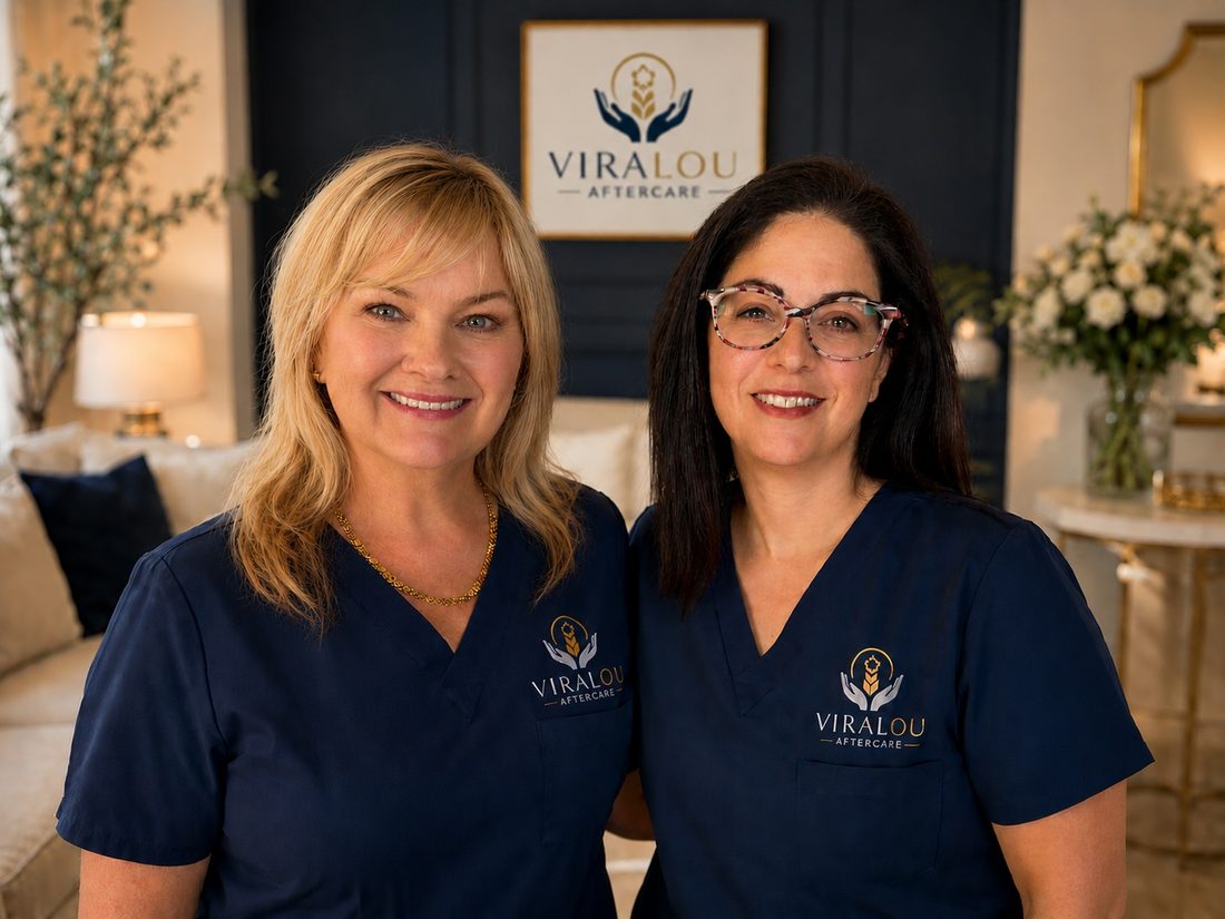 Louise Hobbs, RN, BSN and Elvira Zambrano, CSA — ViraLou Aftercare co-founders